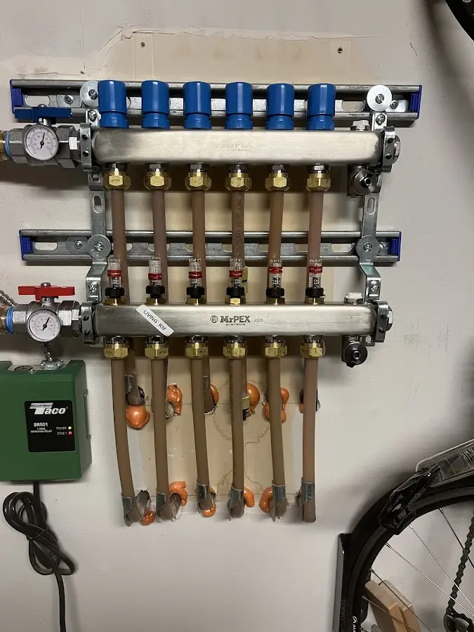 Plumber performing Gas Leak Detection at a residential property in Wagoner